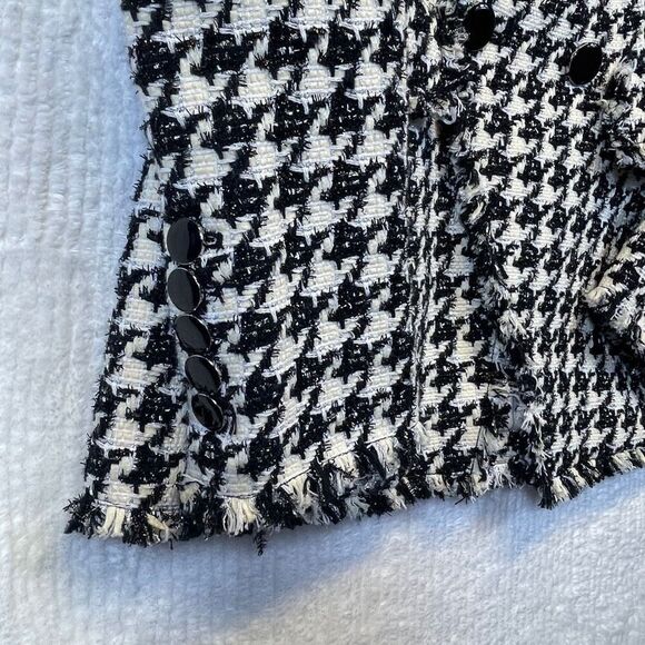 Veronica Beard Black and White Houndstooth Blazer sz 4 - Picture 4 of 14